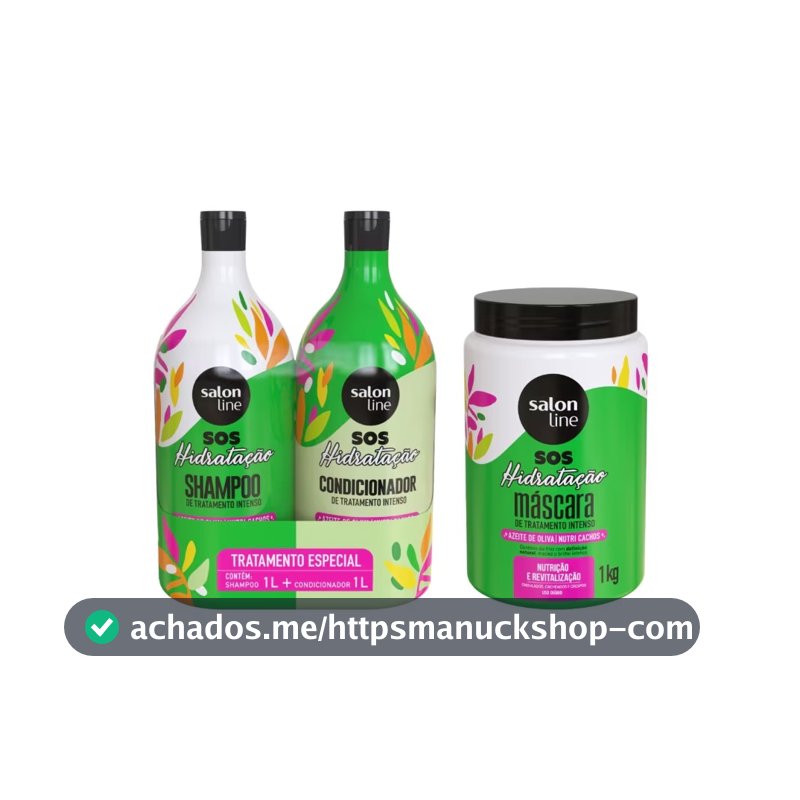 Kit SOS Hidratação Ultra Cachos com Máscara de Hidratação Salon Line