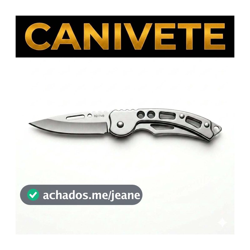 Canivete Multiuso Dobrável Aço Inox Caça Pesca Camping Faca Lâmina Tática Clipe Cinto