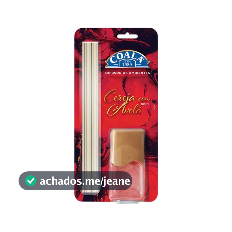 Difusor Cereja com Avelã 100ml Coala - Equilibrado e Envolvente
