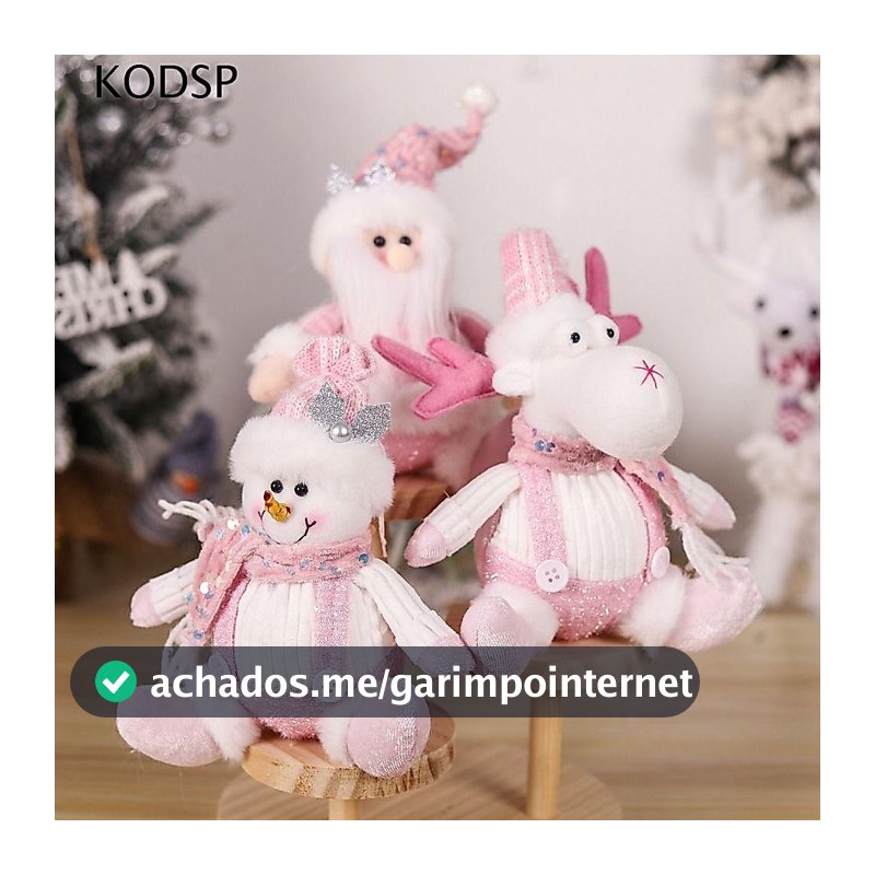 Boneca De Boneco De Neve De Alce Tricotado KODSP , Pelúcia De Natal Sentado Realista , Macia