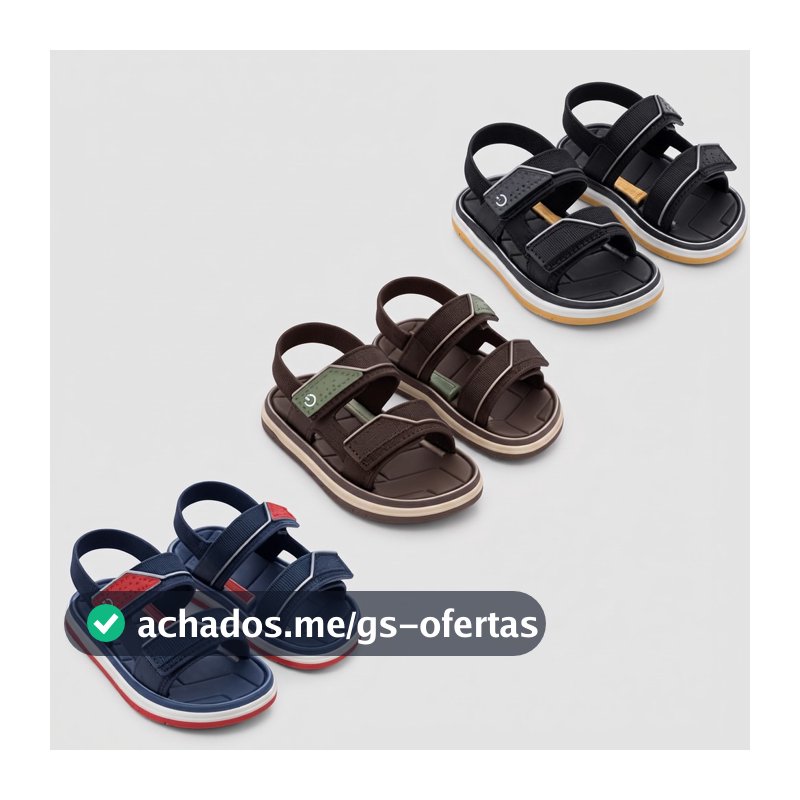 Sandália Papete Infantil Menino Cartago Malaga Sport III Original