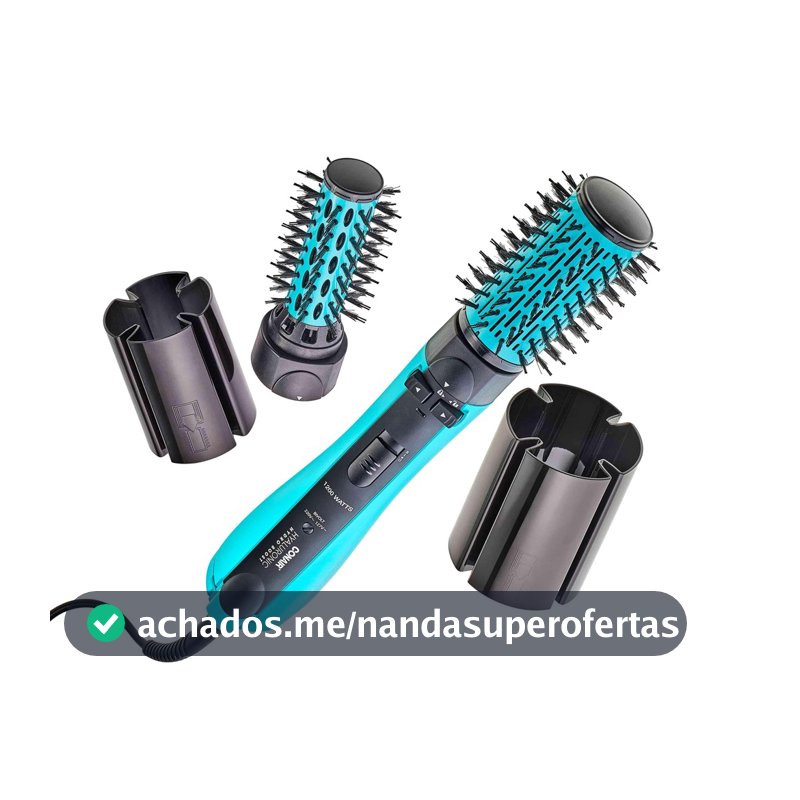 Escova Secadora e Alisadora Rotativa Rotating Hyaluronic Conair Bivolt