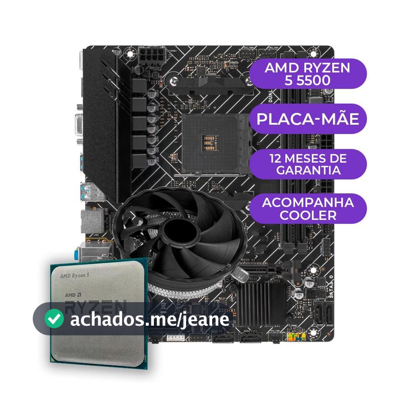 Kit Upgrade Gamer AMD Ryzen 5 5500, A520M