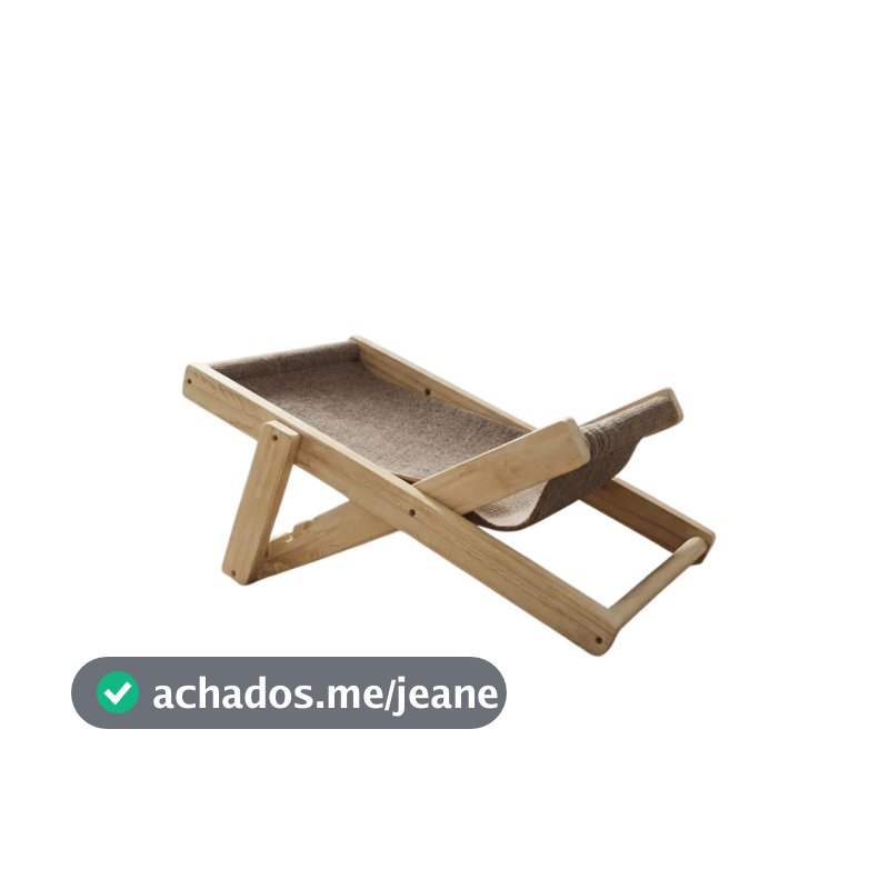 Cadeira para Gato com Arranhador de Madeira Regulável 4 Alturas