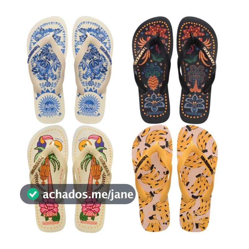 Kit 2 Pares Chinelo Havaianas Farm Tropical Vibes Promoção