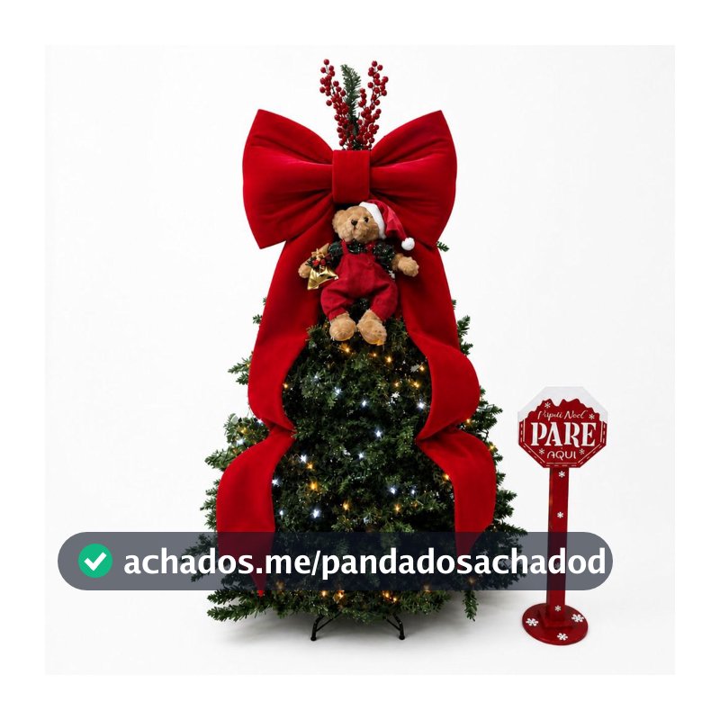 Laço Gigante Para Árvore  de Natal Moto E Carro Decoração Festa  Evento Oxford Natal 60cm