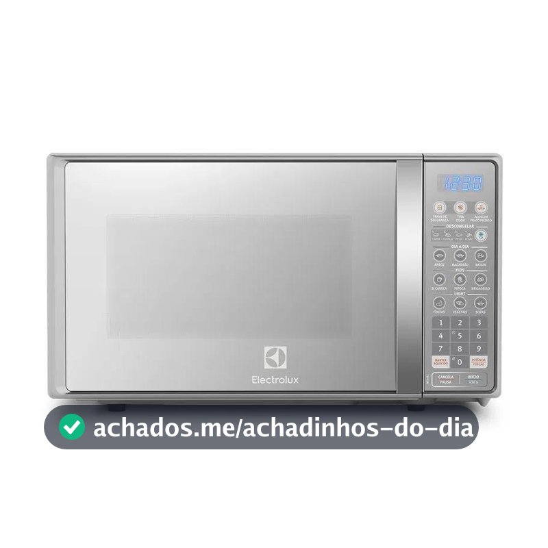 Micro-ondas Electrolux 20L cor Inox Espelhado com Função Tira Odor (MT30S)