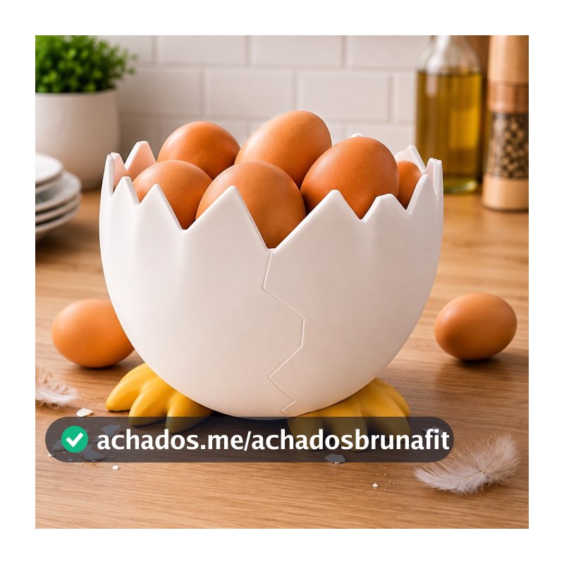 Porta Ovos Ovo Decorativo Galinha | Organizador Criativo para Cozinha e Bancada