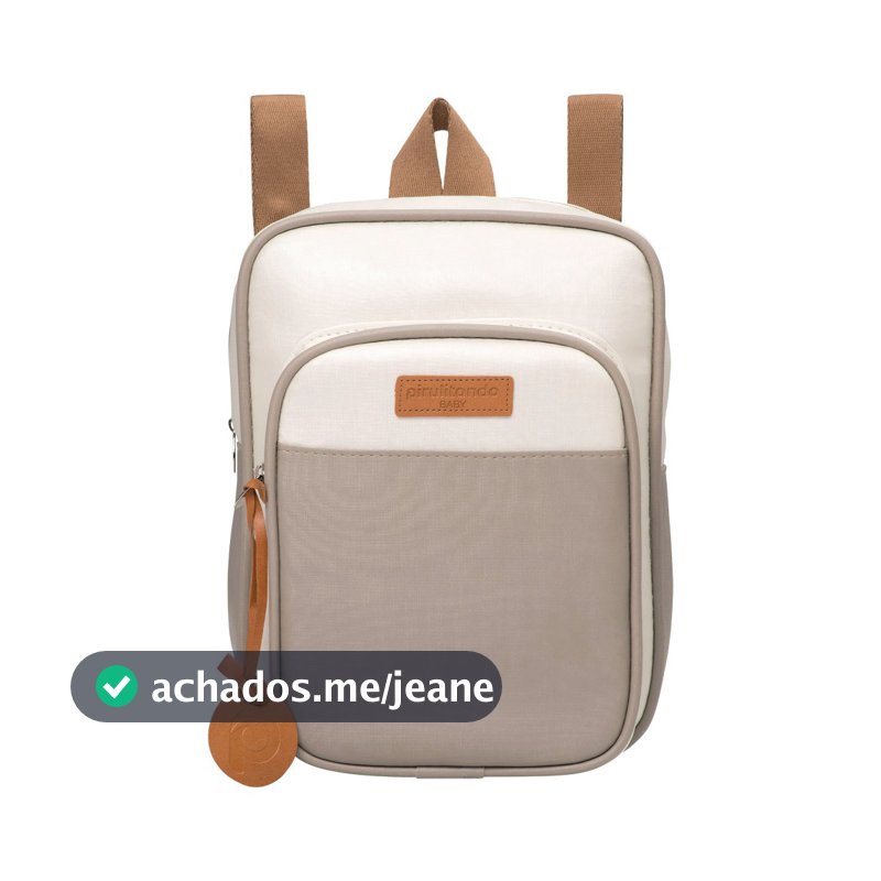 Mochila Maternidade Multifuncional Pirulitando Petit Cinza