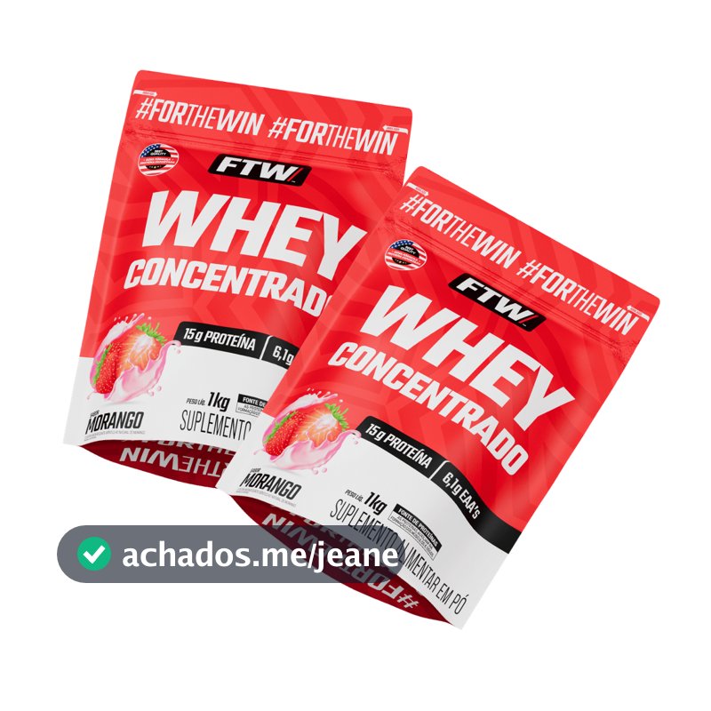 Kit 2x Whey Protein Concentrado 1KG - FTW