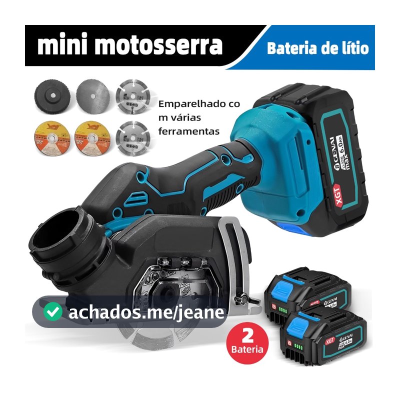 Serra Circular Portátil 20V com 2 Baterias Serra Mármore Serra tipo Makita