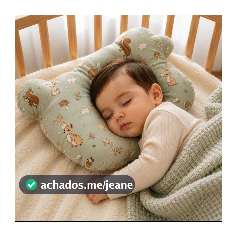 Travesseiro Anatômico Premium para Bebê | Ergonômico, Respirável e Confortável | Apoio para Cabeça e Sono Seguro