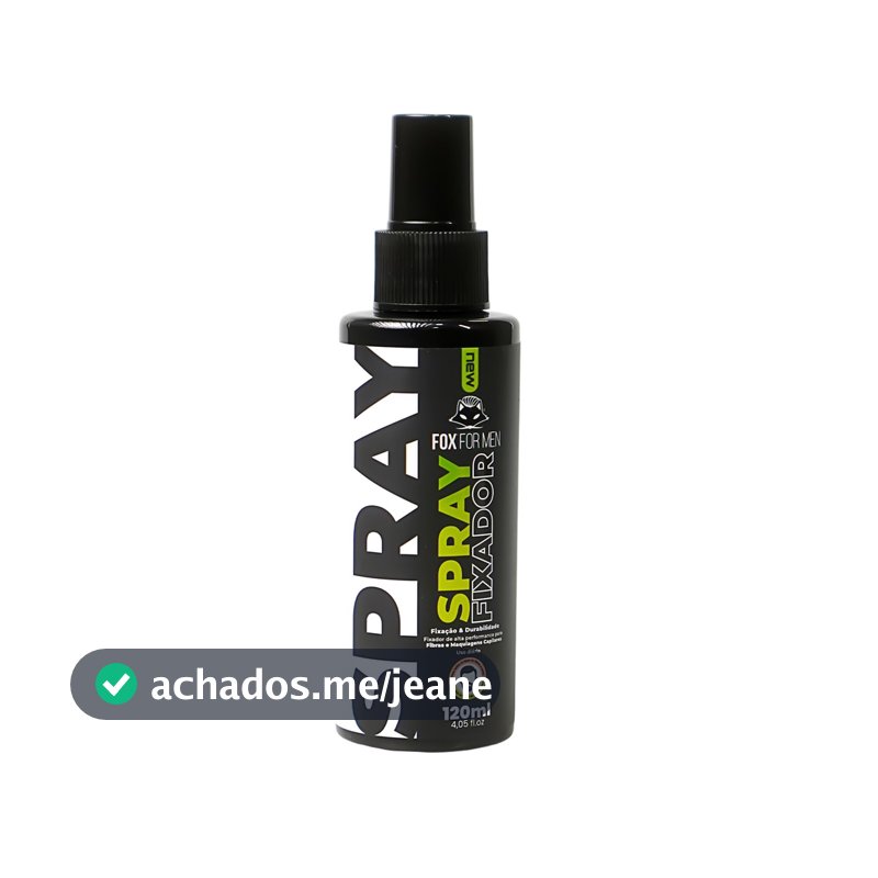 SPRAY FIXADOR DE FIBRA CAPILAR RESISTENTE À ÁGUA 120ML - FOX FOR MEN