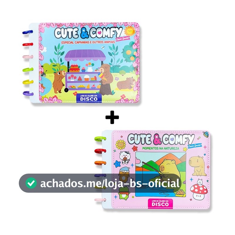 Combo Cute & Comfy Super Special - Kit com 02 Livros de Colorir em Disco