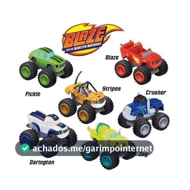 Blaze Monster Kit Com 6 Carrinhos Fricção