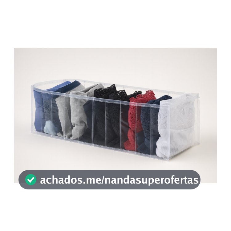 Kit 3 Organizador Gavetas Calcinha Cueca Meia gravatas Multiuso Guarda Roupa