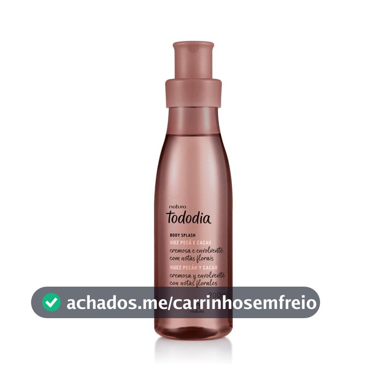 Body Splash Natura Tododia Noz Pecã e Cacau Feminino 200ml