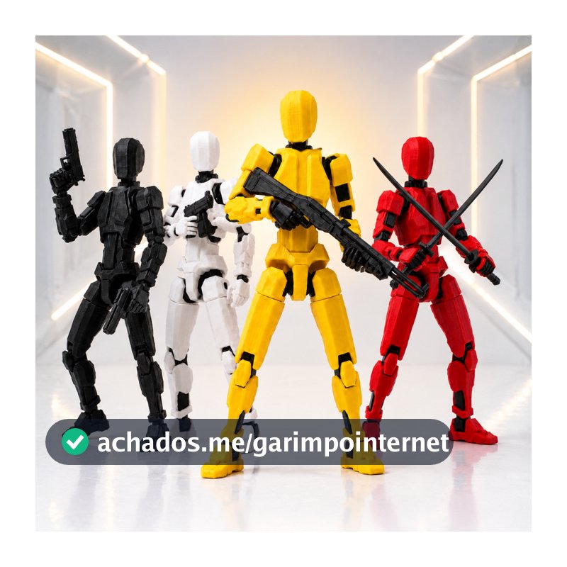 Boneco Articulado Dummy 13 Brinquedo Infantil Figura Criativo de Manipular e Montar Acessórios