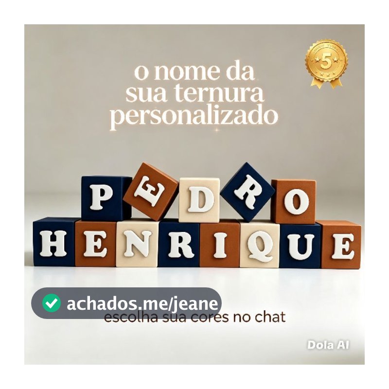 Cubos blocos  com Nome do Bebê em Madeira 5x5cm | Decoração Personalizada