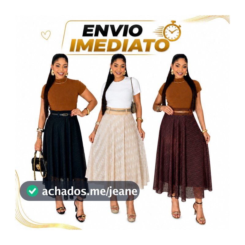 Saia Midi Tule Trabalhada Luxo Com Cinto Exclusivo Elegante Premium Moda Evangélica Feminina