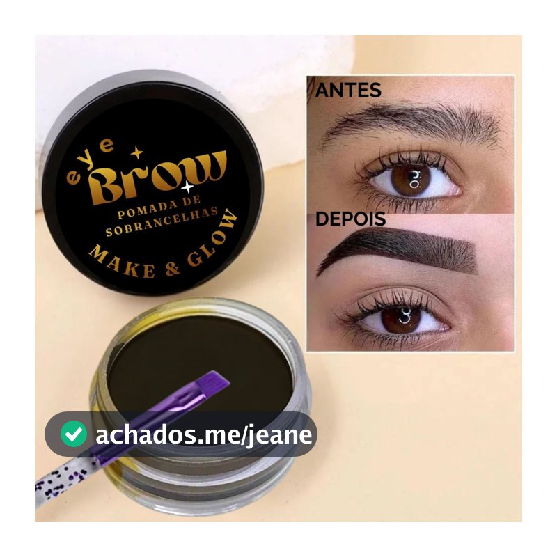 Gel para Sobrancelhas Creme e Cera Com Pincel Chanfrado à Prova D'Água Longa Duração + Escovinha