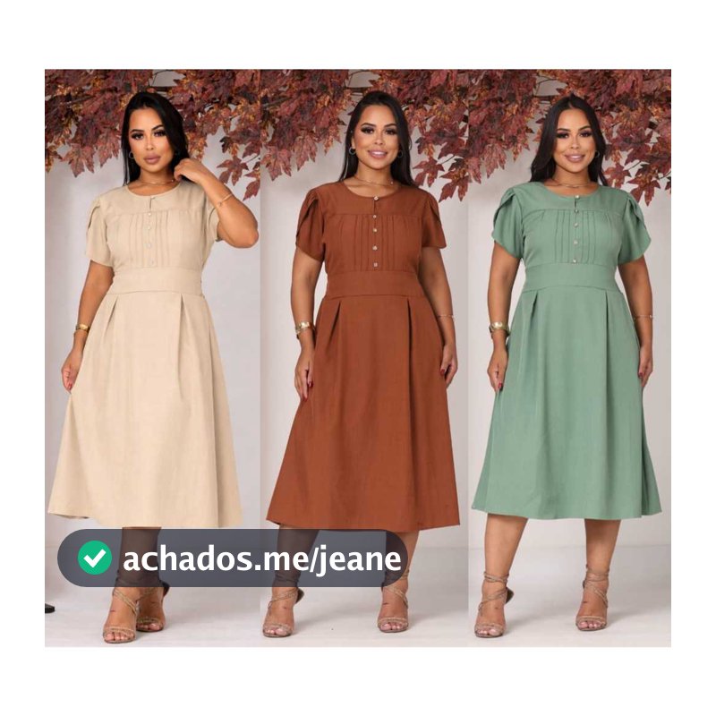 Vestido midi feminino tecido luis twill manga tulipa laxtex forrado elegante casual G GG