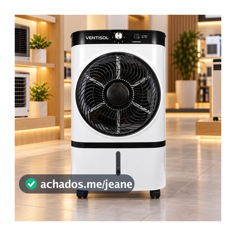 Ventilador Climatizador de Ar Ventisol CLI09 9L 65W 5 em 1 Portátil com 3 Velocidades