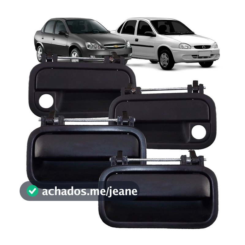 Kit 4 Maçaneta Externa Porta Gm Classic
