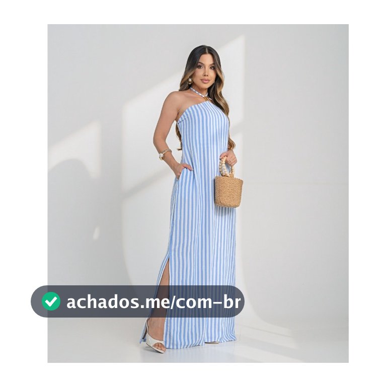 Vestido Longo Feminino Dunas Levinho Saida Feminina Premium
