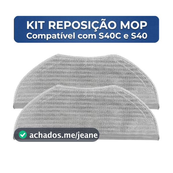 Kit Panos Mop para Robô Aspirador Compatível com Xiaomi S40C S40 H40