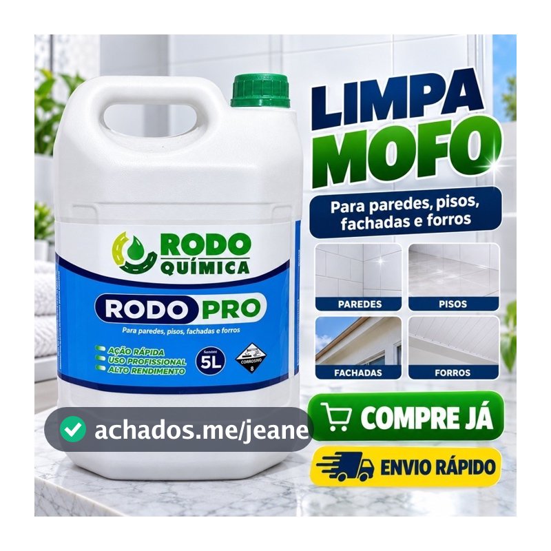 Limpa Mofo Rodo Pro Rodo Química 5L Uso Profissional para Paredes Pisos Fachadas e Forros