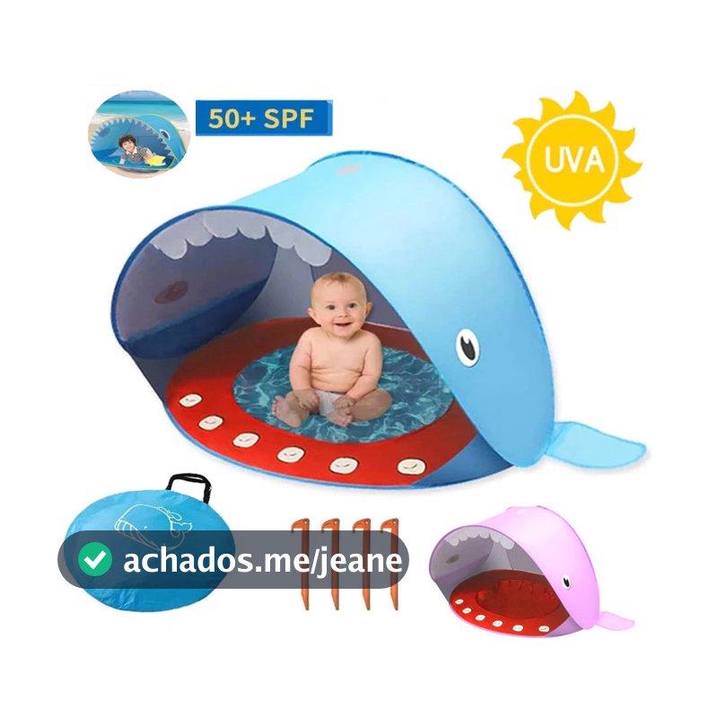 Tenda De Praia Infantil Com Piscina E Sombra Proteção UV
