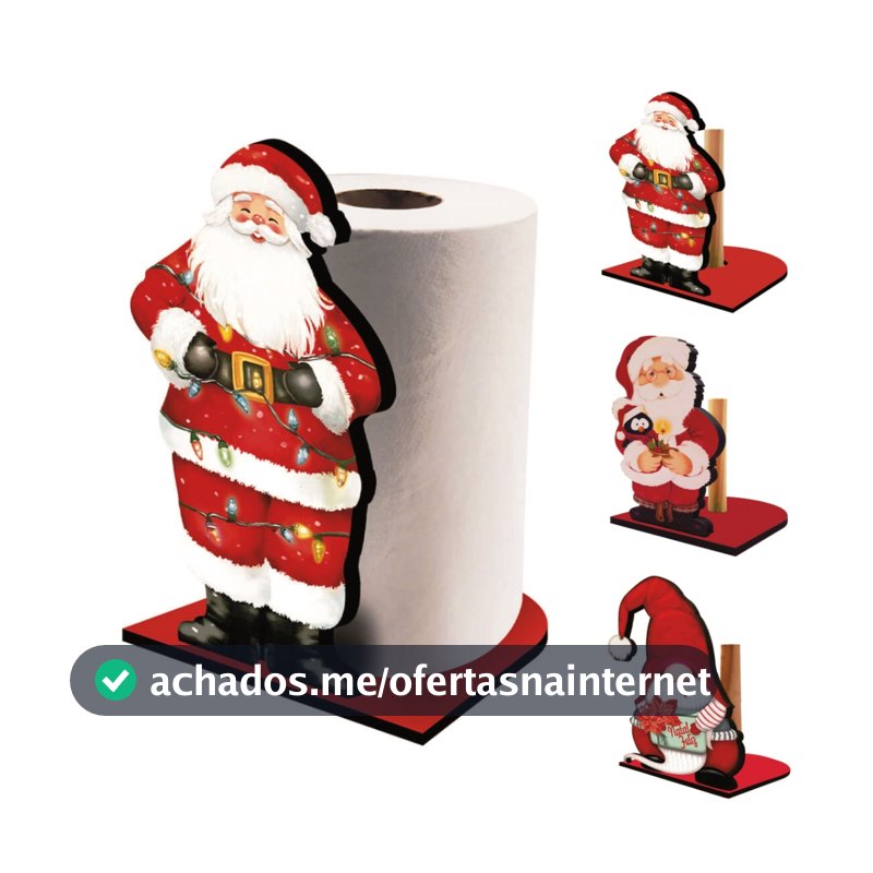 Natal - Porta Papel Toalha - 4 Modelos ( Papai Noel / Pinguim Noel / Gnomo / Rena )