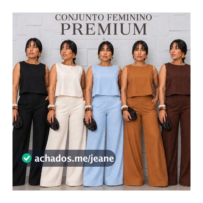 Conjunto Feminino Social em Linho Alfaiataria Premium Calça E Blusa Social Elegante