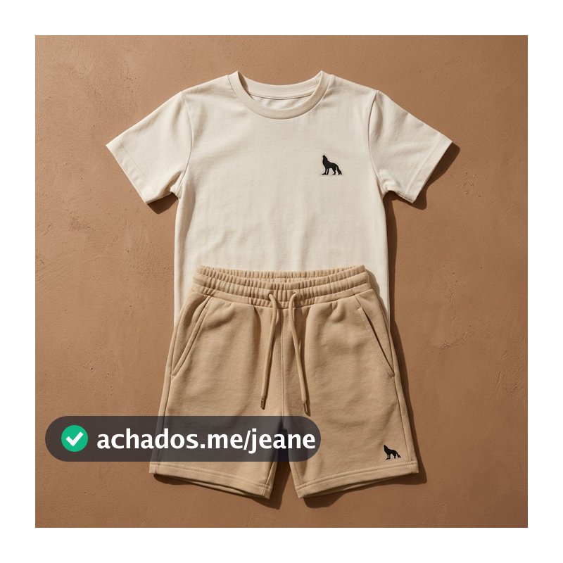 Kit Infantil Camiseta Algodão e Short Masculino