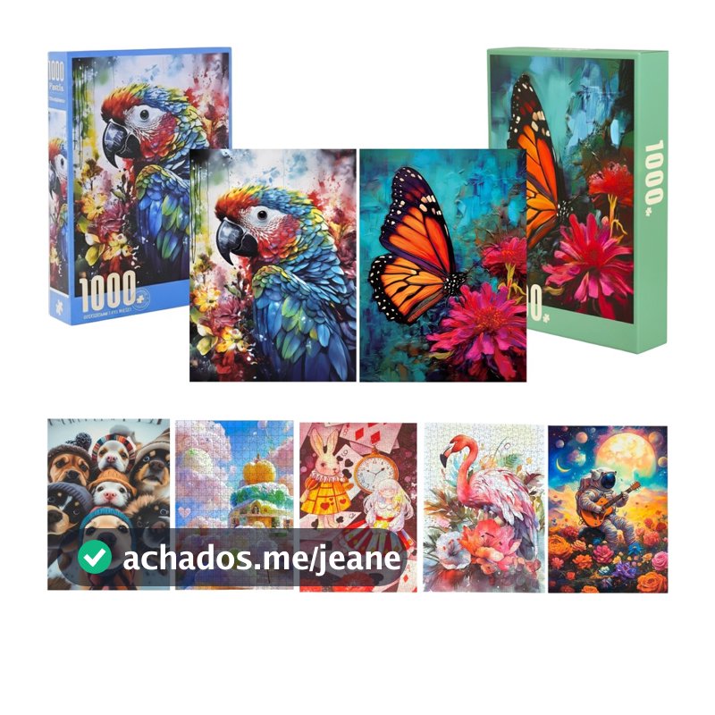 Quebra Cabeça 300 - 500 - 1000 Peças Decorativo Puzzle Premium Textura Sedosa - Castela