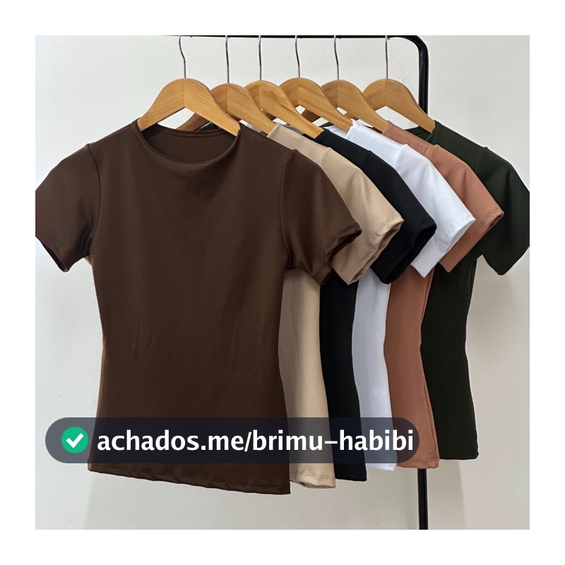 Blusa academia dia a dia básica suplex manguinha