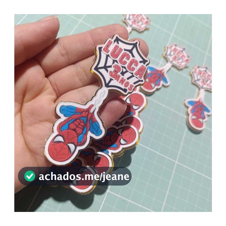 Aplique para Tubete Personalizado Homem aranha, Festa Infantil, Fazemos Todos os Temas