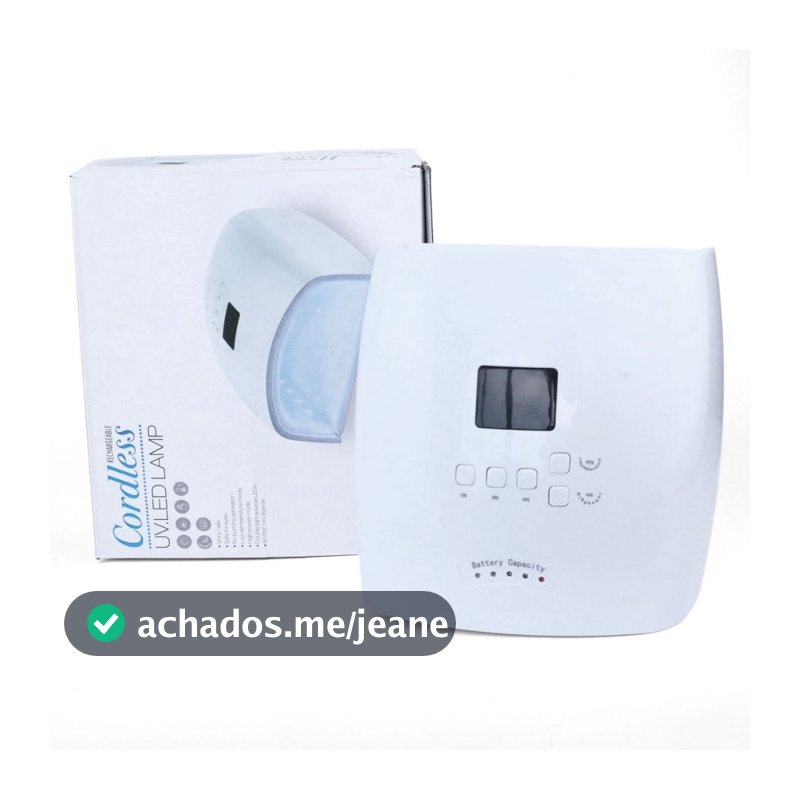 Cabine UV Sem Fio Recarregável 33 Leds Cordless S10 Secagem Unha Gel