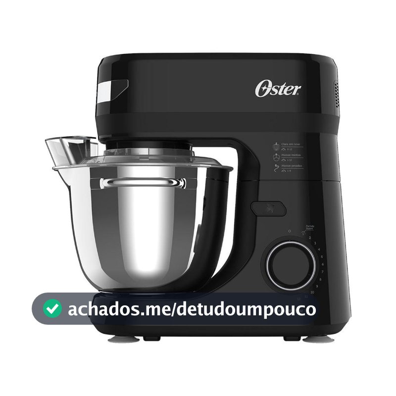 Batedeira Planetária Oster 4L 850W Preto/inox 220V OBAT641-220