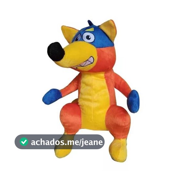 Boneco de pelúcia raposo ou botas da turma da dora aventureiura com 35cm