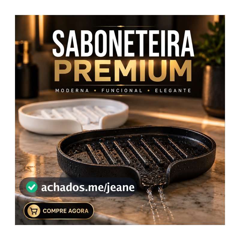 Kit 2 Saboneteiras para Lavabo com Escoamento Rápido Evita Lodo e Conserva o Sabonete