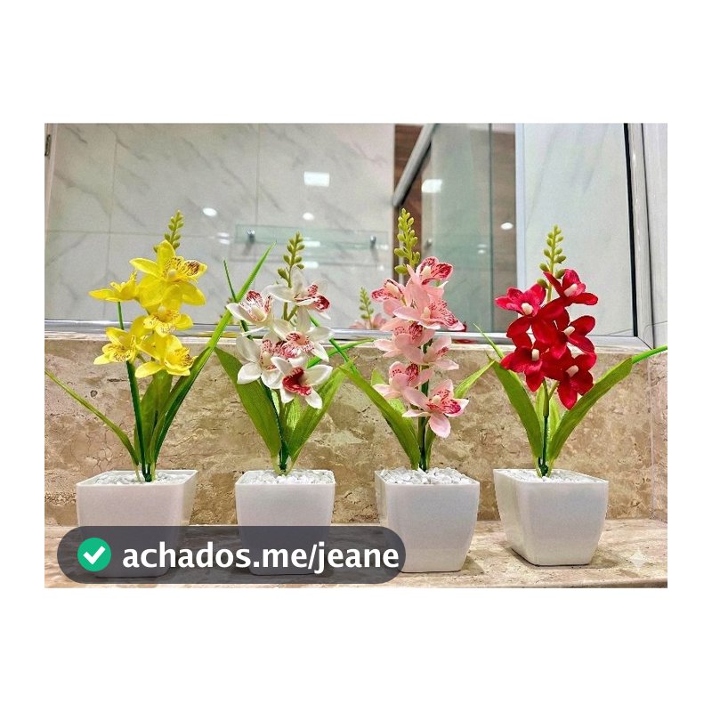 Kit Com 4 Vasos De Flores Artificiais Decorativas