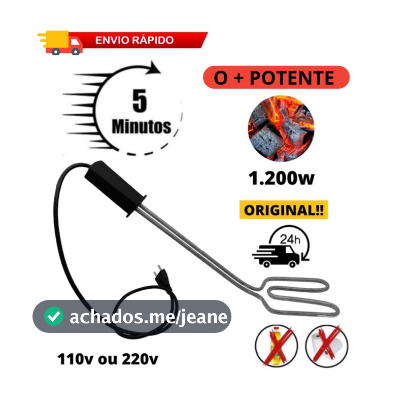Acendedor Elétrico Para Churrasqueira A Carvao E Lareiras 110v ou 220v