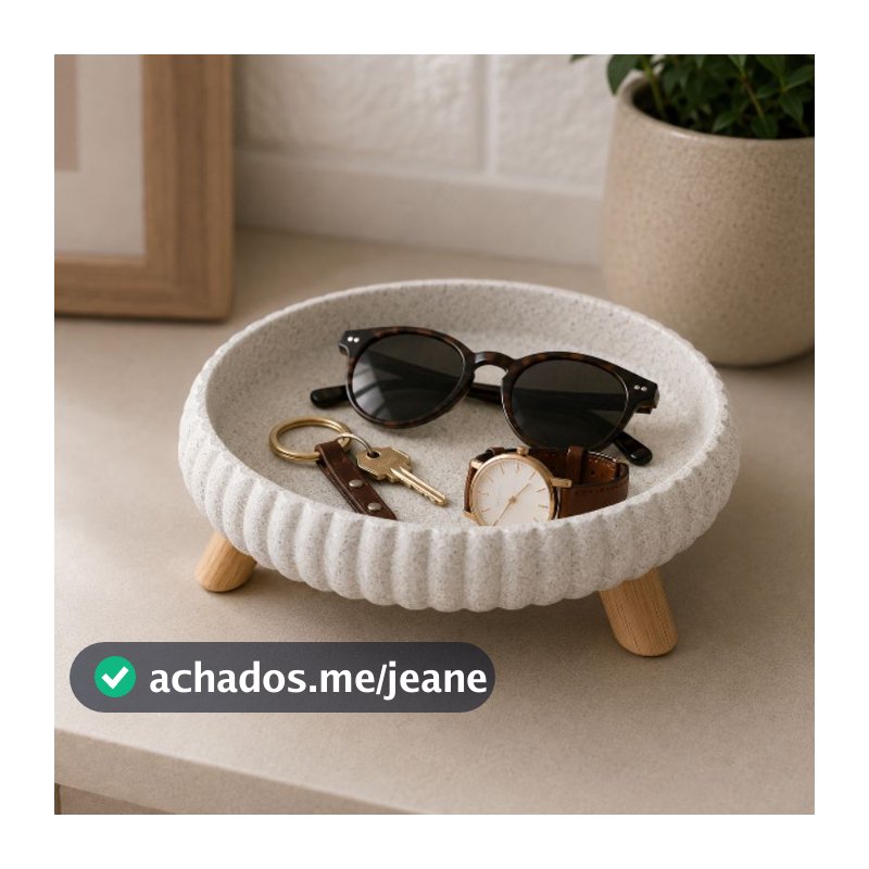 Bandeja Porta Objetos Porta Treco Porta Chaves Organizador de Mesa Decorativo com Pés