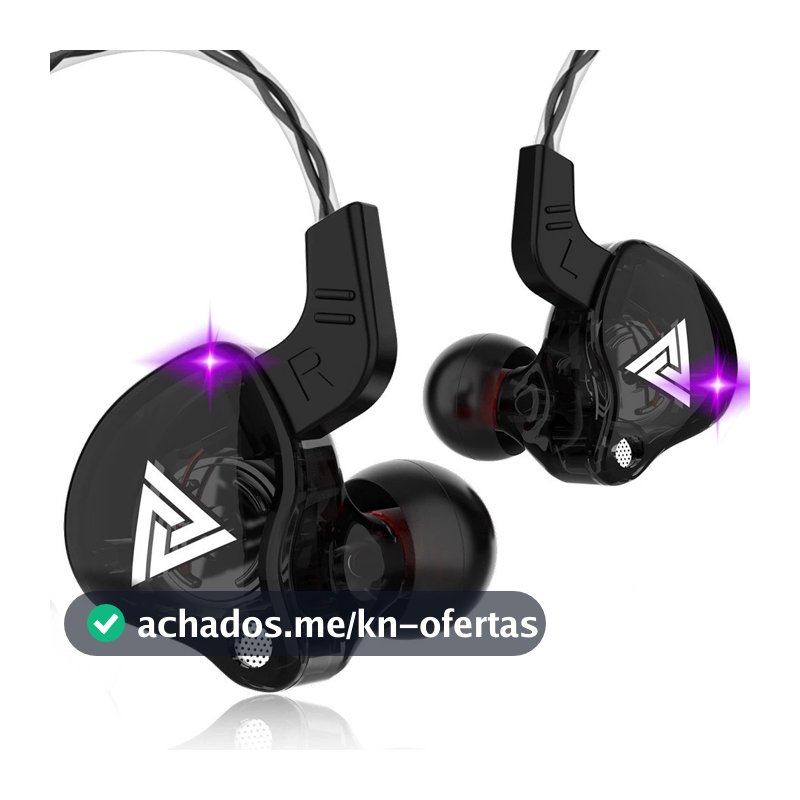 Fone de ouvido com fio com microfone cobre driver fone de ouvido esportivo baixo estéreo QKZ