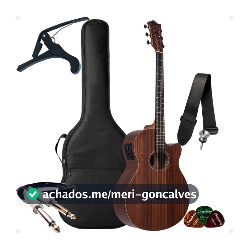 Kit Violão Tagima Dallas Elétrico Latin America Gran Reserva + Acessórios