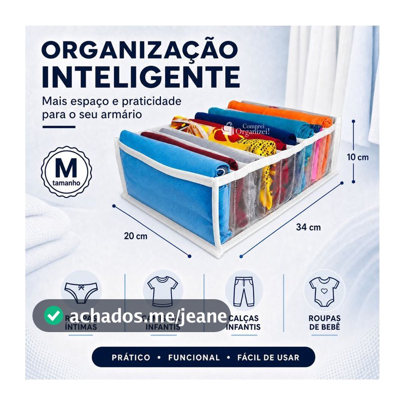 Organizadores De Gaveta Colmeia para Roupa Infantil - Organizador de Guarda Roupas - Promoção