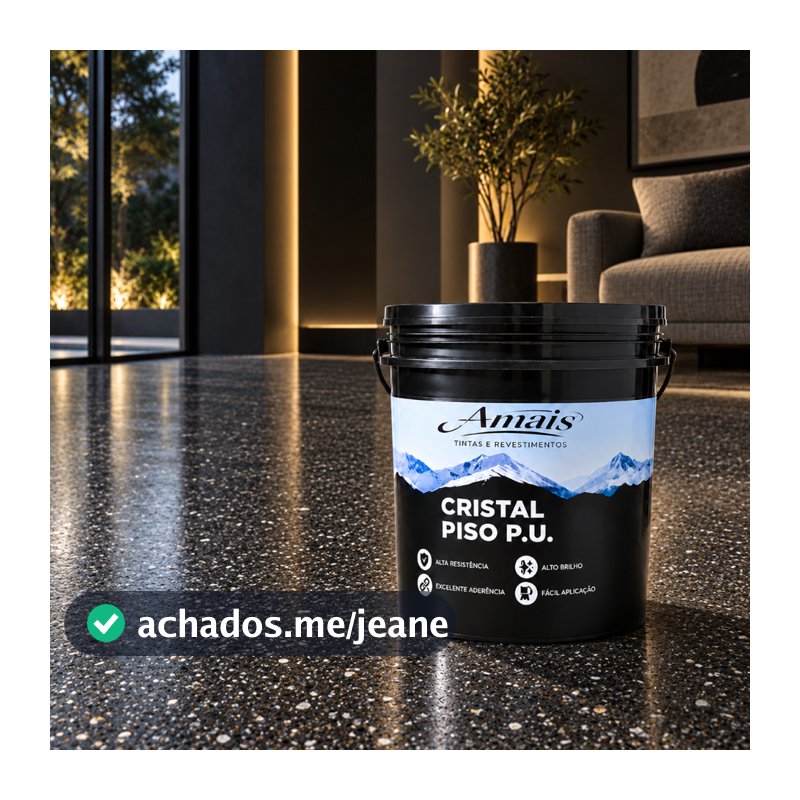 Tinta para Piso P.u Cristal 23kg AMAIS Revestimento Efeito Pedra Natural Interno e Externo