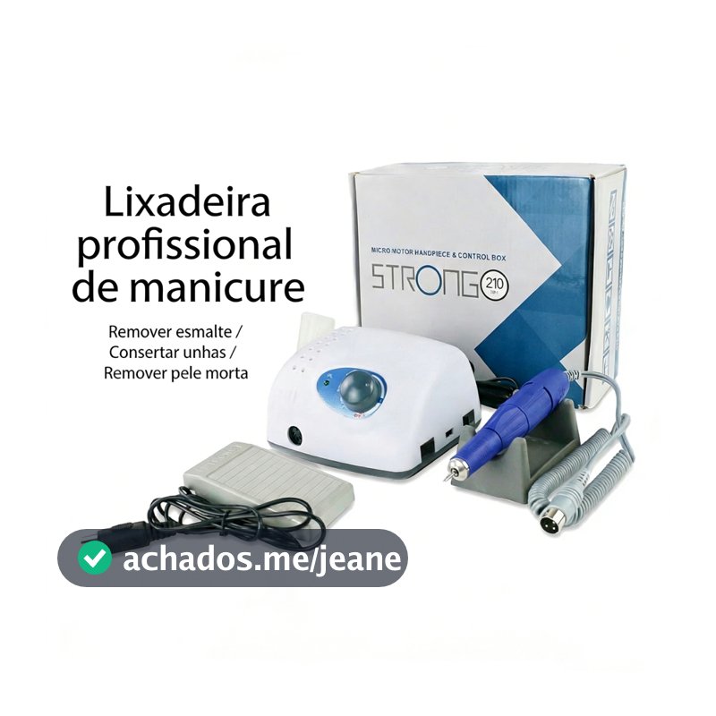 Motor Elétrico 45W Profissional 35 mil rpm Podologia Lixadeira Lixa De Unha Voltagem Dupla 110V e 220V